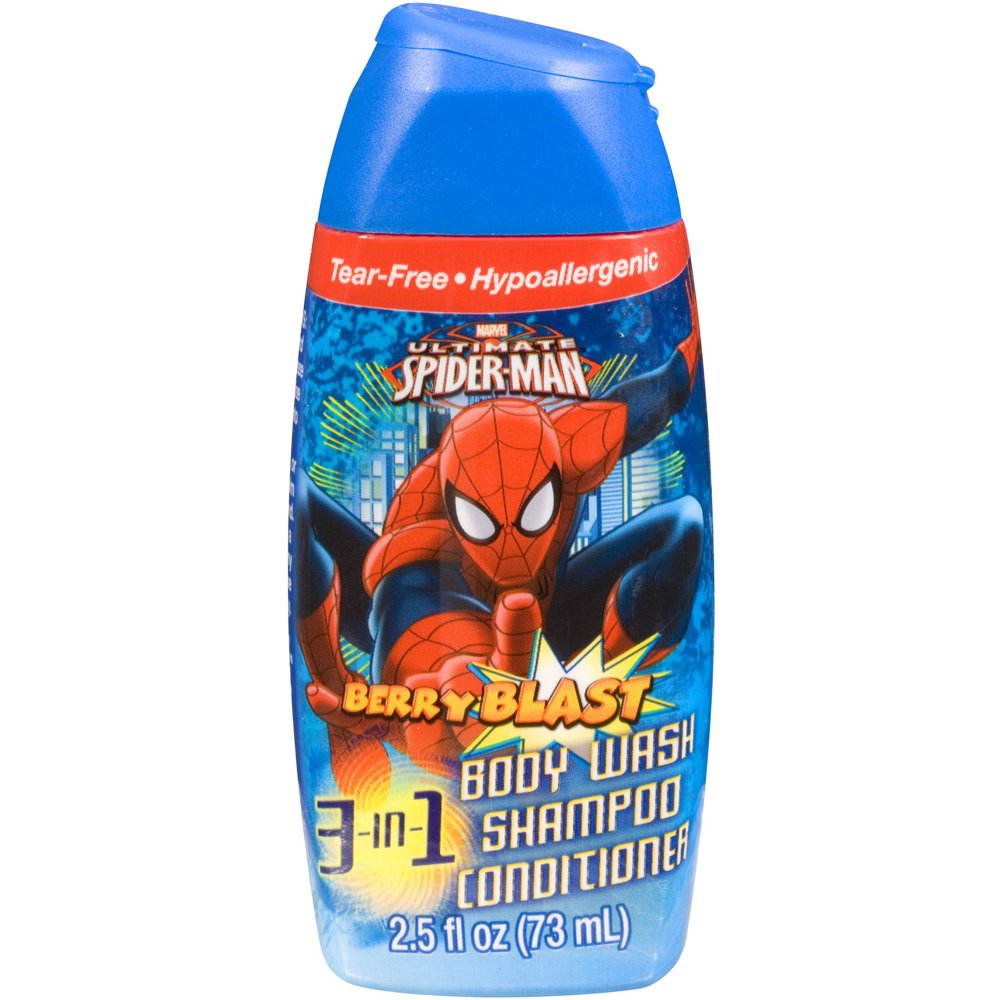 Ultimate SpiderMan 3in1 Body Wash, Shampoo, and Conditioner, 2.5 fl