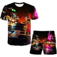 thumbnail image 1 of 2023 Baby Grand Theft Auto ropa traje niños niñas manga corta camisetas cintura elástica pantalones cortos ropa conjunto 2 uds traje trajes 6M Gao Jinjia LED, 1 of 2