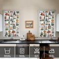thumbnail image 2 of Mushroom (11) Kitchen Curtains - Vintage Tier Curtains for Bathroom Living RV Rod Pocket Window Drapes 36 Inch 2 Panels Set 27.5"x39" Window Treatment Tiers, 2 of 4