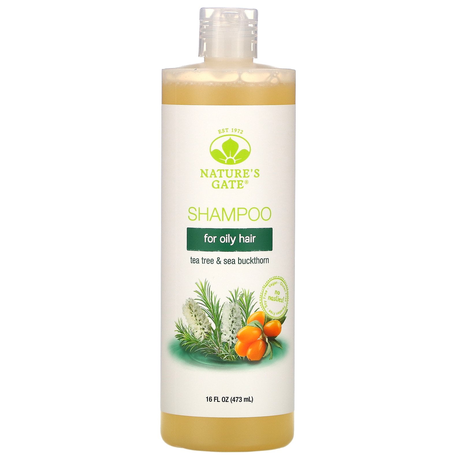 Nature's Gate Tea Tree Calming Shampoo for Irritated, Flaky Scalp 18 Oz
