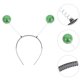thumbnail image 5 of Diadema con antena alienígena, bolas brillantes, aro para el pelo, Cosplay, tema espacial, disfraz de extraterrestre, recuerdo de fiesta, 5 of 6