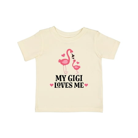 

Inktastic My Gigi Loves Me Flamingo Gift Baby Girl T-Shirt