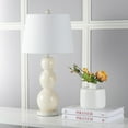 thumbnail image 6 of SAFAVIEH Jayne 26 in. Grey Glass Table Lamp with Off-White Cotton Shade, Set of 2, 6 of 8