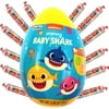Baby Shark Easter Basket Stuffer, Jumbo Eggs Plastic Prefilled With Individually Wrapped Smarties Candy Inside, 2.86 Ounces