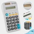 thumbnail image 3 of Calculator Basic Small Solar and Battery Operated, Large Display Four Function, Auto Powered Handheld Calculator School and Kids, 3 of 5