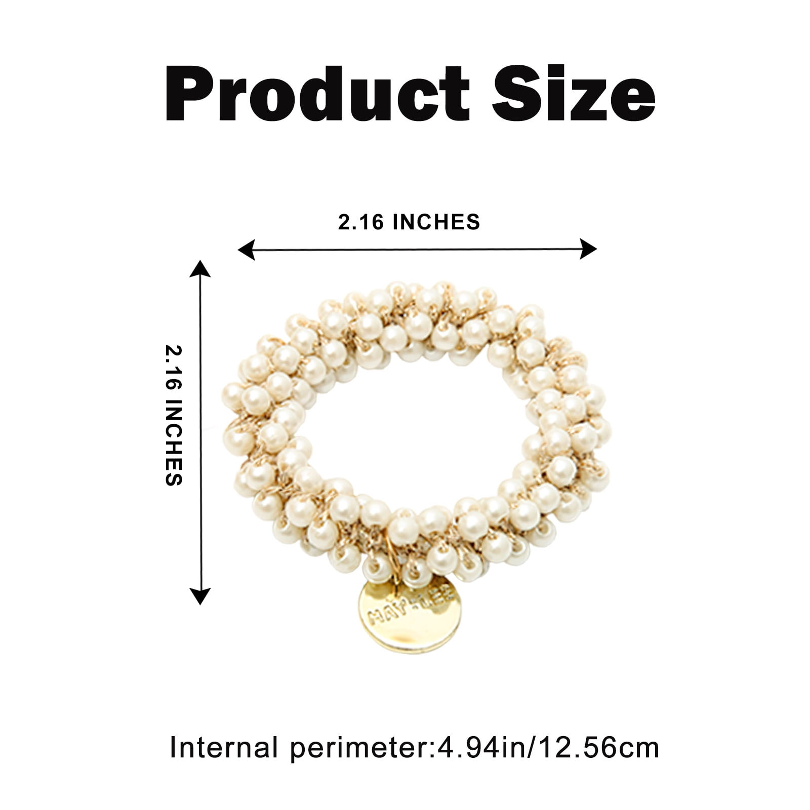 15 Pcs Crystal Hair Accessories for Women - Pearl Ponytail Holders, Scrunchies Stretchy Accessories, Scrunchies, and Pony Tail Holders