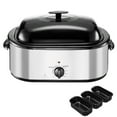 thumbnail image 1 of KFFKFF Rôtissoire, Rôtissoire Électrique pour Dinde 24 Qt, Rôtissoire Électrique à Température Réglable 150-450 °F avec 3 Bacs et Serveur Buffet, 1 of 9
