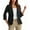*Black, variant on Womens Deep V-Neck Slim Jacket,Casual Button Front Blazer Jackets,3/4 Sleeve Lapel Office Work Blazers with Pockets Gray,Womens Plus M