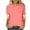 Pink, variant on Antinious Plus Size Tops for Women Trendy Bowknot Crew Neck 3/4 Sleeve Casual Oversized Tshirts,Sweatshirt for Women,Going Out Tops for Women,Army Green,XXXL