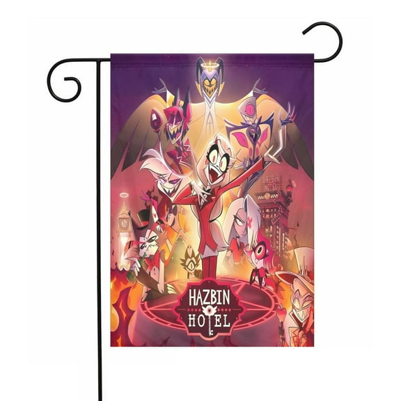 Hazbin Hotel garden flag perfect for outdoor decoration（28"x40"）