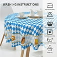 thumbnail image 6 of Oktoberfest Round Tablecloth 60 Inch Blue White Check Octoberfest German Bavarian Table Cloth Beer Tablecloths Farmhouse Polyester Table Cover for Holiday Kitchen Dining Party Indoor Outdoor Decor, 6 of 6