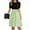 Green, variant on Business Dresses for Women Puff Sleeve Teacher Dress Boho Midi Dresses Floral Print Tie Waist Long Modest Shirt Dresses Elegant Office Attire Black 2XL
