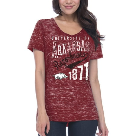 - NCAA Arkansas Razorbacks Women's Junior Fit Short Sleeve V Neck T-shirt