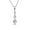 White Gold, variant on Willow 18k White Gold Plated 3-Stone Necklace with Swarovski Crystals Gift for Women