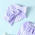 thumbnail image 5 of JUMEYU Baby Girl Swimsuit Rashguard Toddler Baby Girl Swimsuit Long Sleeve Zipper Swimwear Cute One Piece Kids Girl Swimming Sunsuit 0 3 Months (Purple,0-3 Months), 5 of 6