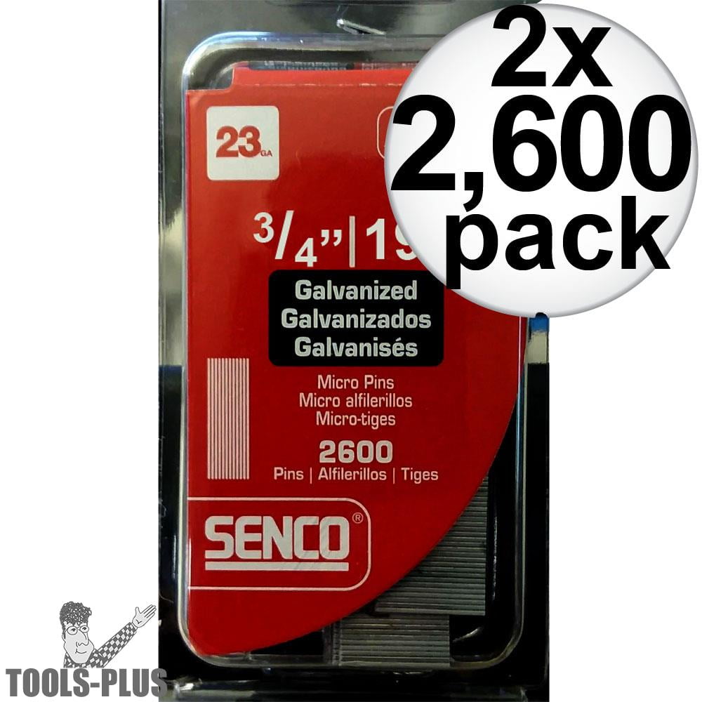 SENCO A100759 2 600pk 3/4" 23 Gauge Galvanized Micro Pin Nails 5x for sale online 