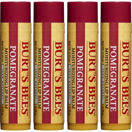 beeswax bees moisturizing burt pomegranate extracts balm lip tubes fruit natural