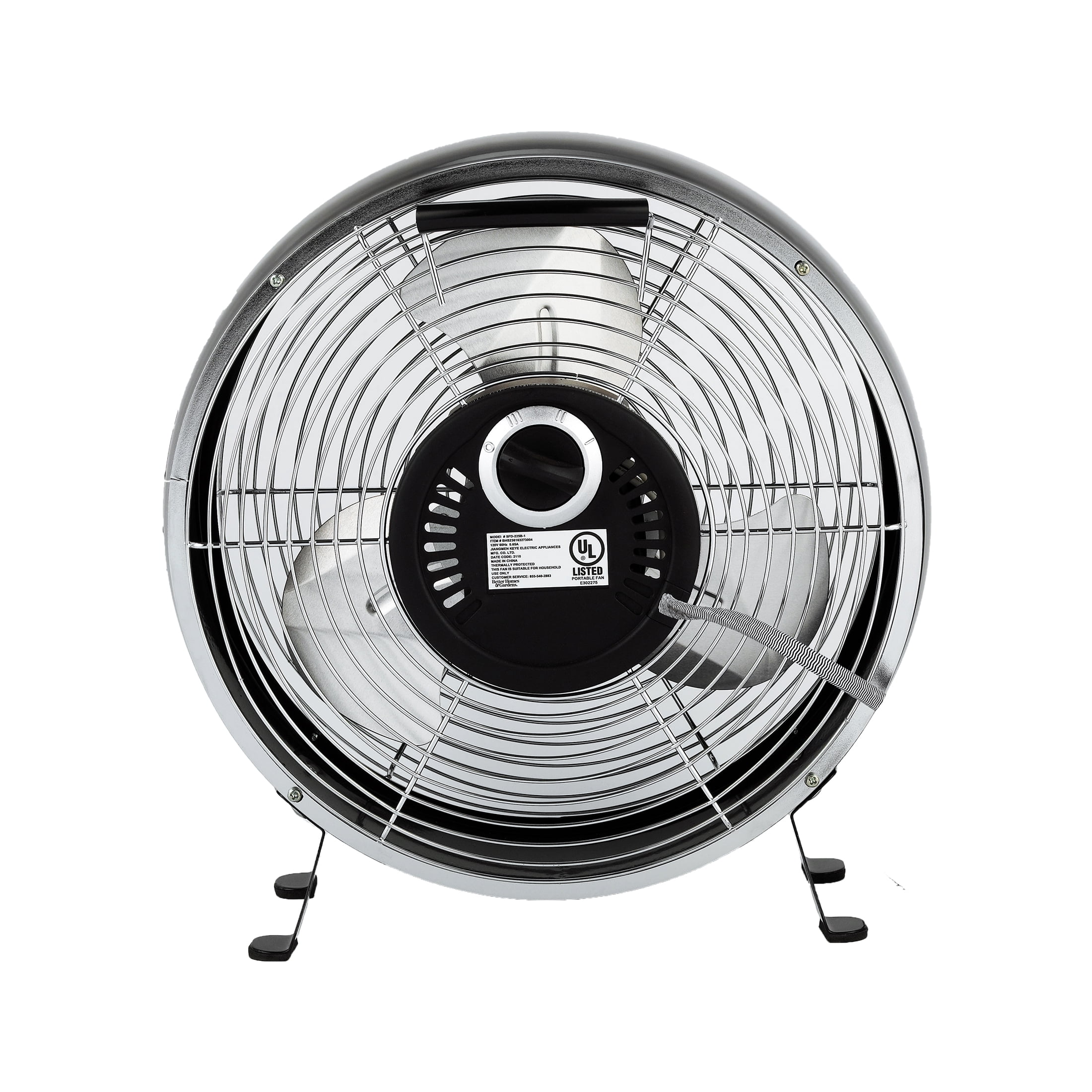 Better Homes & Gardens New 9 inch Retro Table Drum Fan Black