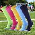 thumbnail image 6 of Aosijia 1 Pair Football Socks Parent-child Towel Bottom Knee High Sports Soccer Socks Thickened Stockings Non-slip Sweat-absorbent Friction-resistant Sports Socks for Adults, 6 of 11