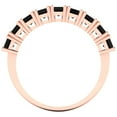 thumbnail image 5 of 2.61 ctw Wedding Band for Women - 14K Rose Gold Natural Onyx Stackable Eternity Ring, 5 of 6