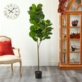 thumbnail image 3 of Nearly Natural 4.5' Fiddle Leaf Fig Artificial Tree, 3 of 4