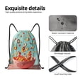 thumbnail image 4 of Kdxio Sac à Cordon Motif Céréales Colorées Flottant pour Gym Sport École Voyage Sac Léger avec Cordons Réglables Tissu Imperméable-Moyen, 4 of 6