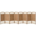 thumbnail image 2 of Red Lantern 3 ft. Short Fiber Weave Folding Screen - Natural - 8 Panels, 2 of 7