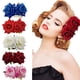 thumbnail image 2 of Pinza para el pelo con forma de rosa para mujer, broche de flores, accesorio para el cabello (rojo), 2 of 7