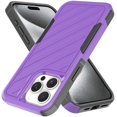 thumbnail image 6 of For Ip15 Pro Max Noble Lined Shockproof Dual Layer Hybrid - Dark Purpleblack, 6 of 6