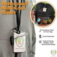 thumbnail image 2 of Waterproof ID Badge Holder with Lanyard & Clip - Money Holder for Swimming, Beach or Cruise - Clear Hard Plastic Water Proof Case for Key, Credit Cards & Travel Witz + Specialist ID (Clear), 2 of 8