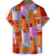 thumbnail image 3 of Camisa hawaiana con rayas geométricas para hombre, estampado 3D de lunares, manga corta, camisas de verano con solapa, blusa con botones de gran tamaño y estilo urbano, 3 of 5