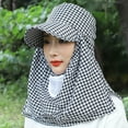 thumbnail image 2 of RUIG Bowing Hat Summer Women's Sun Hat Along The Large Outdoor Tea Plucking Hat Face Visor Visor, 2 of 3