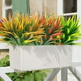thumbnail image 5 of ZOELNIC 4/12 Pcs Artificial Shrubs Bushes Plants Fake Grass Bushes Plastic Greenery for Planters Patio Front Door Porch Home Garden Decorations, 5 of 7