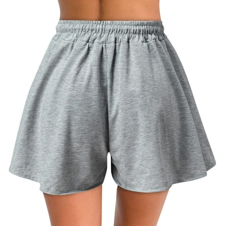 

NECHOLOGY Women s Shorts Pajama Set Cotton Women s Waist Slim Shorts Casual Pants Solid Color Sports Women Shorts Athletic Tights Shorts Grey X-Large