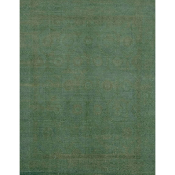 Ahgly Company Machine Washable Indoor Rectangle Abstract Fall Forest Green Area Rugs, 5' x 7'