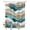 Teal Brown, variant on Split Shower Curtain for Transfer Bench, Blue Ombre Fabric Shower Curtains for Bathroom, Modern Geometric Moire Abstract Art Tub Sliding Transfer Bench Waterproof Bath Curtains 72"x72"