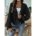 thumbnail image 4 of Women'S Cardigan Sweaters 2025 Fall Open Front Oversized Button V Neck Loose Soft Knit Outwear, 4 of 8