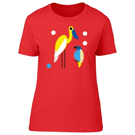 Cute Birds, Doodle Cartoon Tee Women's -Image by Shutterstock