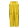 thumbnail image 4 of TRUBKH Cotton Linen Pants Beach Baggy Trousers Barrel Palazzo Pants Baggy Pants Elastic Ankle Pants Women Baggy Yoga Pants Women Drop Crotch Harem Pants Beach Palazzo Harem Pants Gold 5XL, 4 of 5
