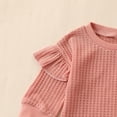 thumbnail image 5 of XDZJLR Jumpsuit for Girls Baby Boy Knit Sweater Oversized Crewneck Sweatshirt Cute Fall Outfit Pink 6-12 Months, 5 of 7