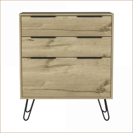 Dressers for Bedroom | 3-Drawer Light Oak Modern Dresser | Light Oak | Engineered Wood