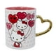 thumbnail image 2 of Taza de cerámica Sanrio Hello Kitty Love con asa en forma de corazón, 2 of 7