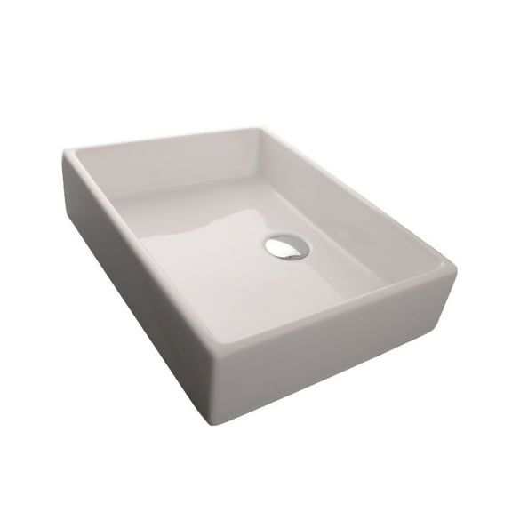 Unlimited 50A Wall Mount/Vessel Bathroom Sink in Ceramic White without Faucet Hole