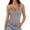 A-Grey313, variant on Women's Lace-V-Neck Cropped Cami Slim Fit Daily Urban Casual Sleeveless Tank