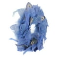 thumbnail image 3 of Northlight 12" Unlit Blue Feather Artificial Christmas Wreath, 3 of 3