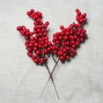 thumbnail image 3 of YOHAVEN Christmas Artificial Berry Branches 10PCS 8.6" Red Berries Stems for Xmas Tree Ornaments DIY Wreath Crafts Wedding Holiday Home Party Decorations, 3 of 10