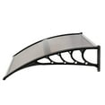 thumbnail image 5 of HiiKaa Window Door Awning Canopy 40" x 38",UPF 50+ Polycarbonate Entry Door Outdoor Window Awning Exterior, Front Door Overhang Awning for Sun Shutter, UV, Rain, Snow Protection, Hollow Sheet,Brown, 5 of 6