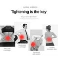 thumbnail image 3 of Black Back Support Sports Safety Double Pull Adjustable Brace Belt Nylon Lumbar Support Corset Unisex (Double Pull,M), 3 of 7