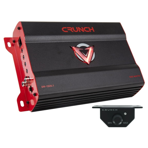 Crunch 1325W Mono block Subwoofer Car Audio Amplifier, Adjustable Crossover