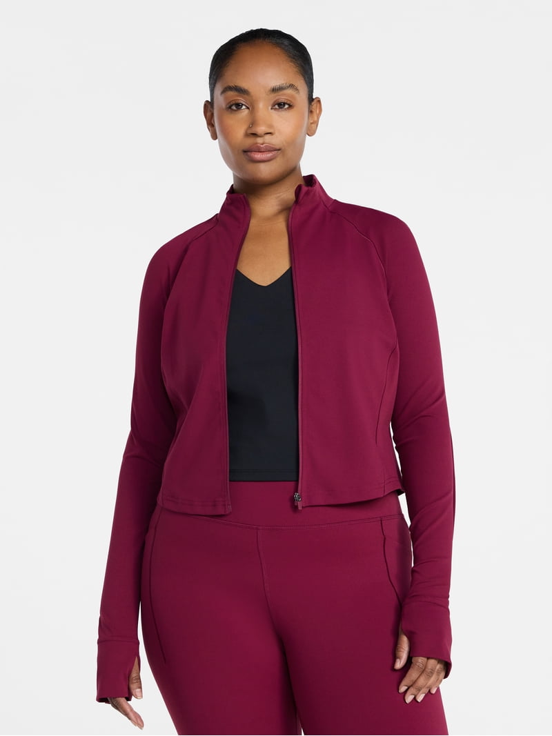 Avia Women's SoftSculpt Cropped Jacket, Sizes XS-XXXL - Walmart.com
